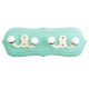 Sea Green Cream Double Loop Ceramic Iron Wooden Hooks